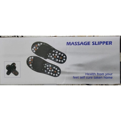 Picture of massage foot care slipper acupuncture foot massageer shoes Black