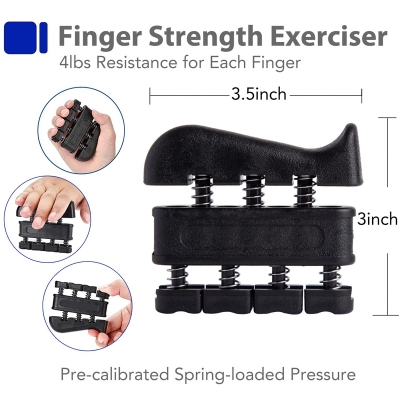 Picture of Designed to increase the strength of the fingers, wrists and forearms,Exercise each finger trainer individually, or the entire hand arm strengthener. Isolates and exercises each finger individually for strength, dexterity, and endurance. Develops outs Multicolor