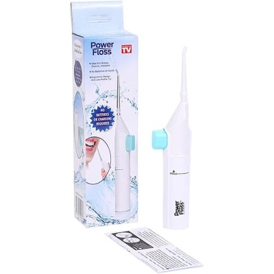Picture of Portable Care Liquid Flosser, Cordless Travelling Jet Air Technology Dental Oral Irrigator Or Flosser Pick For Teeth And Brace Cleaning, Non Battery Multicolor