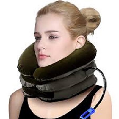 Picture of Neck Support Cervical Airbag 3 Layer Massager For Neck Cervical Spine Massager Brown