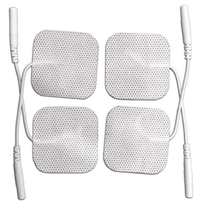 Picture of 10 pair 5x5cm Electrode Pads for Electric Tens Acupuncture Digital Therapy Machine for Slimming Electric Body Massager Frequency White