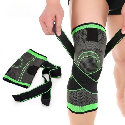 Picture of Professional Weaving Elastic Support Knee Brace for Sports Security Strap Multicolor