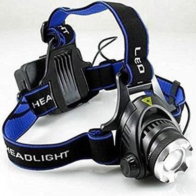 Picture of Rechargable LED Head Lamp Flash Light Torch - Black 