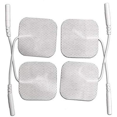 Picture of 10 pair 5x5cm Electrode Pads for Electric Tens Acupuncture Digital Therapy Machine for Slimming Electric Body Massager Frequency White