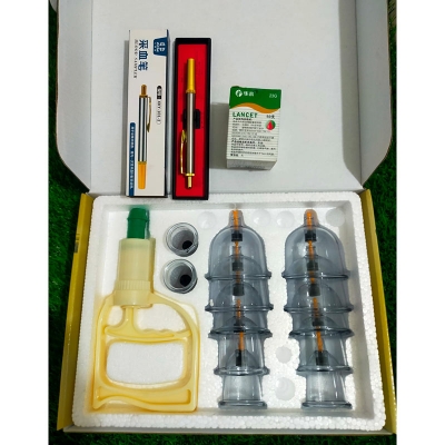 Picture of Hijama Cup set (12Pc) & 50pcs hijama Lancet 1box with Hijama pen 1-Head 