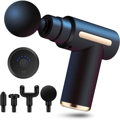 Picture of Portable mini massager deep tissue Therapy to relieve muscle soreness, used for athletes, percussion muscle massager and back massager Black