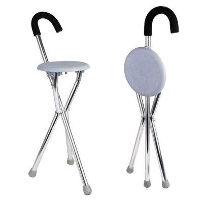 Picture of Handy Seat Cane Walking Stick Grey
