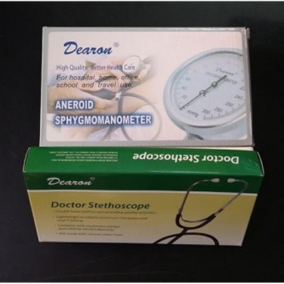 Picture of Aneroid Sphygmomanometer Manual Blood Pressure Mechine With Stethoscope 