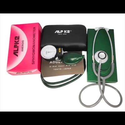 Picture of ALPK2 Blood Pressure Machine / BP machine With Stethoscope Full Set– Master Copy Multicolor