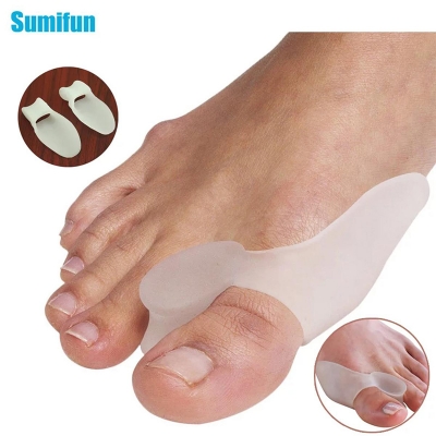Picture of 2Pcs Silicone Gel Bunion Splint Big Toe Separator Overlapping Spreader Corrector Hallux Valgus Foot Massager C147 