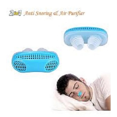 Picture of 2 In 1 Anti Snoring and Air Purifier Silicone Snore Nose Clip Vents Multicolor