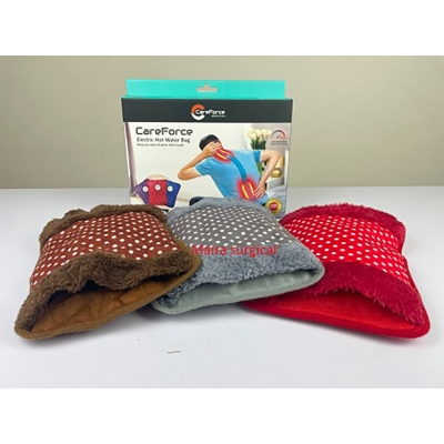 Picture of Careforce Electric Hot Water Bag Hot Bags for Pain Relief in Shoulder, Back, Neck and Full Body Relief Electric Hot Bag for Pain Brown