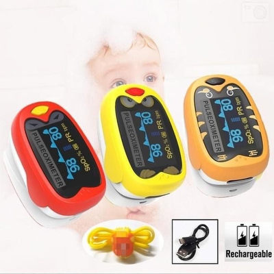 Picture of Kids Fingertip Pulse Oximeter Rechargeable Yellow