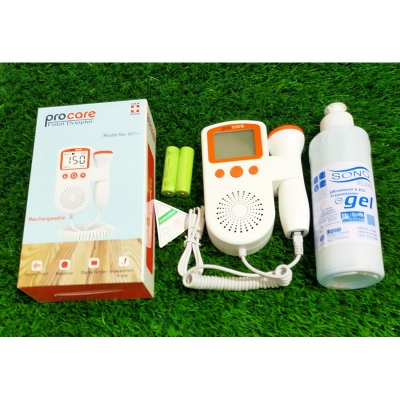 Picture of Fetal Doppler  heart rate display with 250ml gel rechargeable 