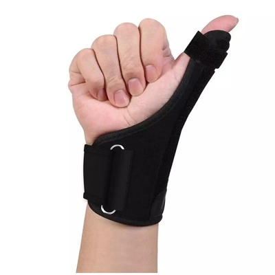 Picture of Long Thumb Brace for Arthretis Tandonitis Fits Both Right Hand and Left Hand Wrist Hands and Thumb Stebilizer for Thumb Sprain, Arthretis, Carpal Tunnel Syndrome Black