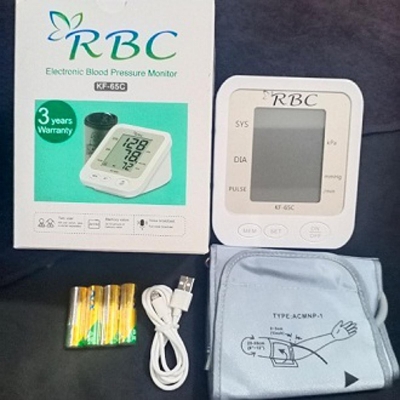 Picture of R B C Automatic Digital LCD Upper Arm Blood Pressure Monitor Electronic Sphygmomanometer Machine White