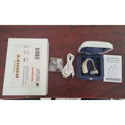 Picture of Rionet Rechargeable Digital Hearing aid high-range BTE Gold