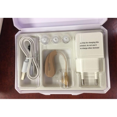 Picture of Rionet Rechargeable Hearing Aid Sound Amplifier Bte system hearing machine Japan Made Brown