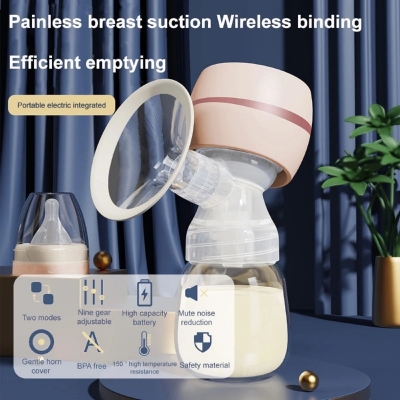 Picture of Bre ast Pump Electric Br east Pump Anti-Back Flow Bre ast Pump Low Noise Hands-Free Bre ast Pump Portable Rechargeable Bre ast Pump with 2 Modes and 9 Levels Memory Function Massage Mode LED Display 