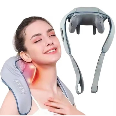 Picture of Neck and Back Massagerr, Massager with Heating, Body Massager for Body Aches and Pains Relief, Electric Wearable 5D Cervical Massage Machine for Deep Tissue Neck, Back, Shoulders,WaistandLegs 