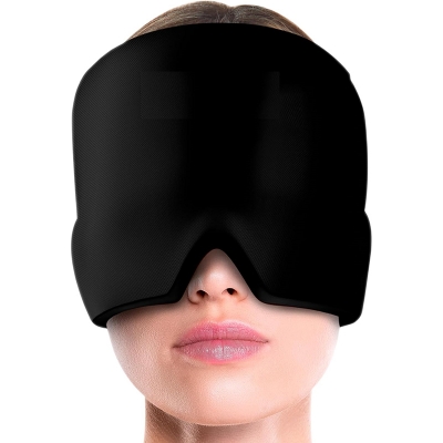 Picture of Migraine Relief Cap,Soothing Migraine Mask,Upgraded Odorless Gel Ice Head Wrap, Hot and Cold Therapy, FSA-HSA Eligible Headache Ice Pack for Tension and Stress Black