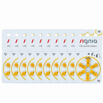 Picture of Signia Hearing Aid Battery Size 10 Pack of 6 Batteries 