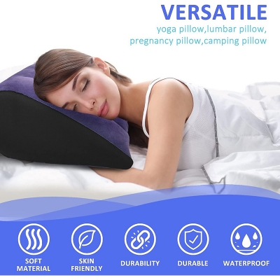 Picture of nflatable Pillow bed wadges Cushion Body Positions Support Nevy blue