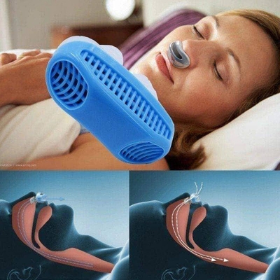 Picture of 2 In 1 Anti Snoring and Air Purifier Silicone Snore Nose Clip Vents 