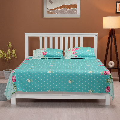 Picture of REGAL Bed Sheet Rose Reverie-315 (Sky Blue)