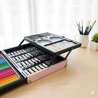 Picture of 145 Pieces Unicorn Art Set Watercolors Crayons Gift Set