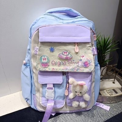 Picture of School Backpack Travel Bag for Kids Girls Princess Bunny