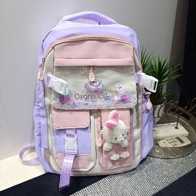 Picture of School Backpack Travel Bag for Kids Girls Princess Bunny