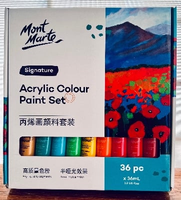 Picture of Mont Marte Signature Acrylic Colour Paint 36Pcs Set 36ml Tubes-Multicolor