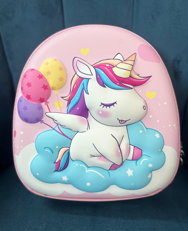 Picture of Unicorn Cute 3D Hard Shell Small Backpack for Kids-Pink