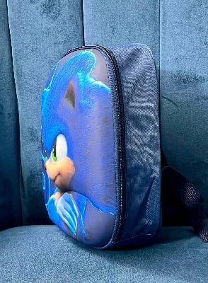 Picture of Sonic Boys 3D Cartoon Mini Backpack, Preschool Baby Bag, Travel Bag, Birthday Gift Bag 12X10inch-Blue