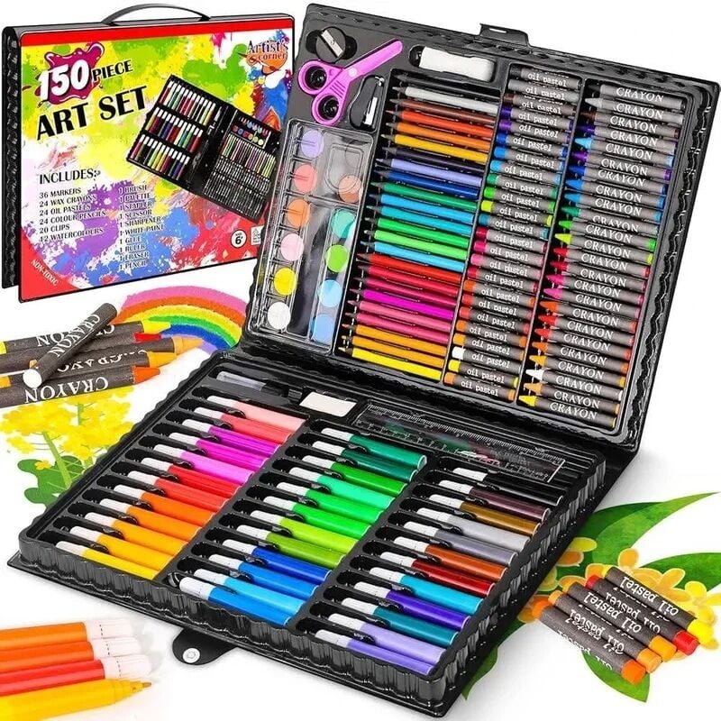 Picture of 150 Pcs Kids Drawing Painting Set Art Set Children Drawing Supplies-Multicolor