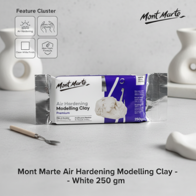 Picture of Mont Marte Air Hardening Modelling Clay 250g - White