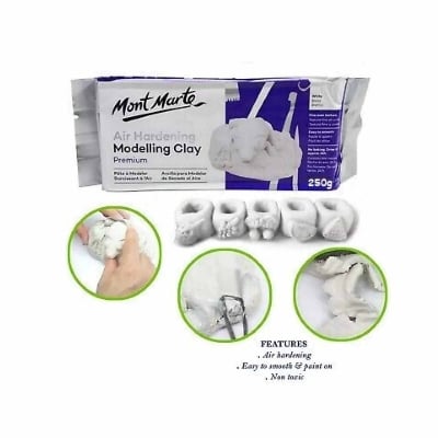 Picture of Mont Marte Air Hardening Modelling Clay 250g - White