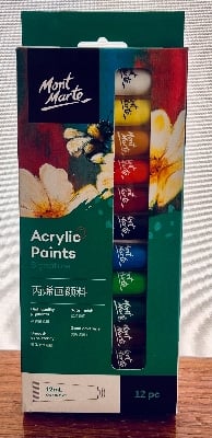 Picture of Mont Marte Acrylic 12 ml Paint Set 12 Color-Multicolor
