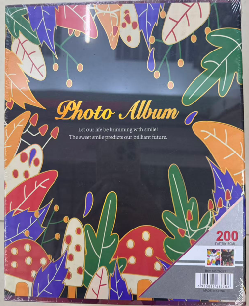 Picture of 200 Photo 6'' Slip in Photo Album Book Image Memory Scrapbook Gift-Multicolor