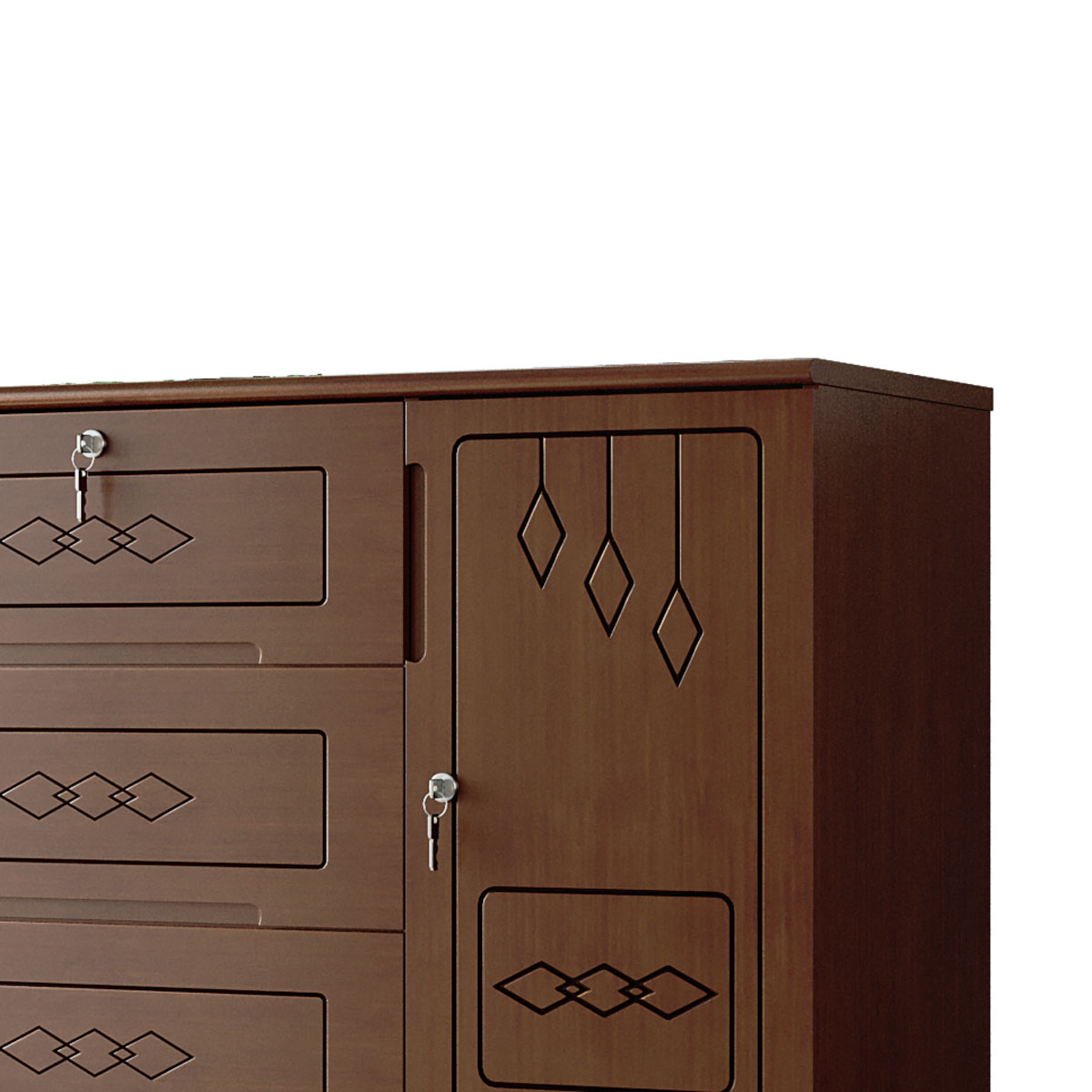 Picture of REGAL Bluebell Wood Wardrobe Antique BLUEBELL-WDH-304-3-1-20(CLASSIC)