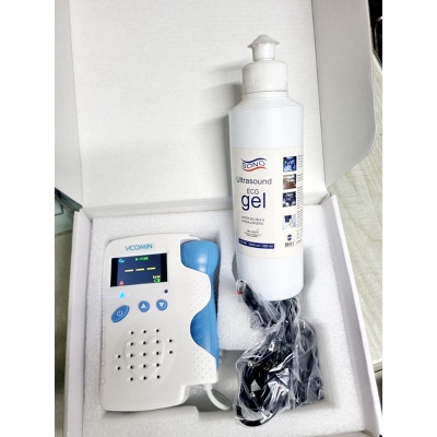 Picture of vcomin fetal doppler fetal ultrasound baby heartbeat LCD Display with gel 250ml White