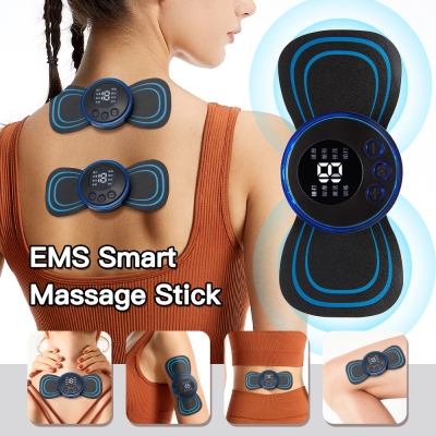 Picture of Portable Mini Electric Neck Massager EMS Massage Patch for Muscle Pain Relief Black