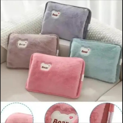 Picture of Electric Velvet Heating Pad/Hot Water/Heat Pouch Bag With Gel For Pain Relief Multicolour - Hot Water Bag - hot water bag Multicolor