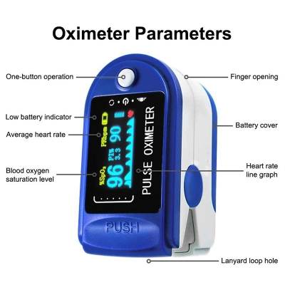 Picture of Portable Fingertip Pulse Oximeter Professional Finger-Tip Heart Rate Monitor Medical Finger Oximetry OLED 
