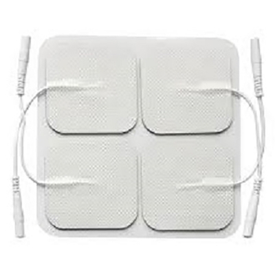 Picture of 2 Pair 5x5cm Electrode Pads for Electric Tens Acupuncture Digital Therapy Machine for Slimming Electric Body Massager Frequency Black