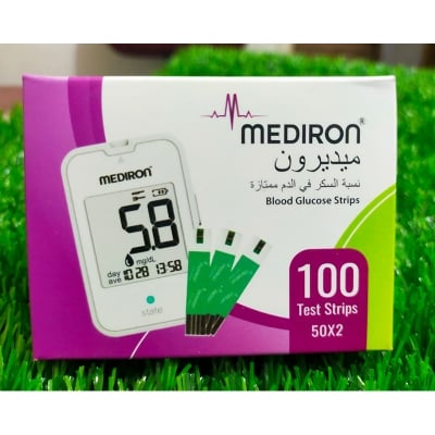 Picture of MEDIRON Blood Glucose Test Strips 50+50=100 PCS Multicolor