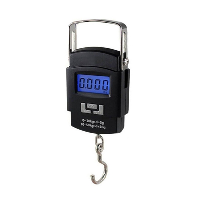 Picture of Heavy Duty Portable Hook Weighing Machine Digital Type Manual Weight M/c 10 Kg-50Kg Temp Scale for Home, Kitchen, Traveling - weight machine Black
