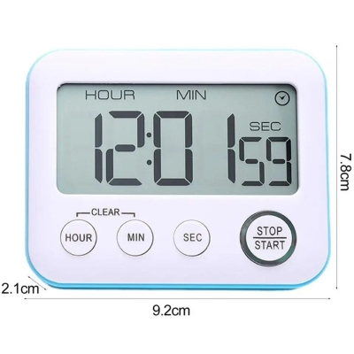 Picture of Digital Kitchen Timer: Teachers Classroom Counter Large LCD Loud Magnetic Clip Kids Simple Clock Mini Small Stopwatch Big Beeper Minute Hour Seconds Cooking Giant Multicolor