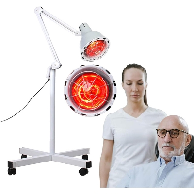 Picture of 275 W Infrared Therapy Infrared Lamp Infrared Lamp with Floor Tripod Red Light Lamp Heat Lamp Therapy Heating Red Light Lamp White